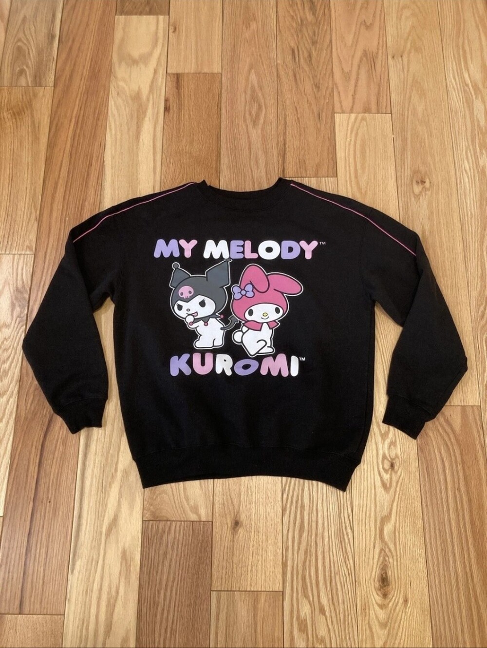 My Melody With Kuromi Pullover Sweatshirt Black Medium 2022 Sanrio